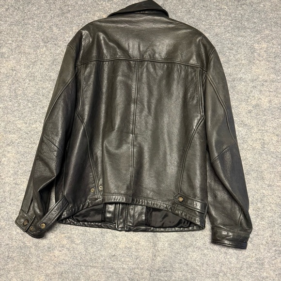 Danier Black Genuine Leather Zip Jacket Canada Classic Moto Style Outerwear - Picture 10 of 16